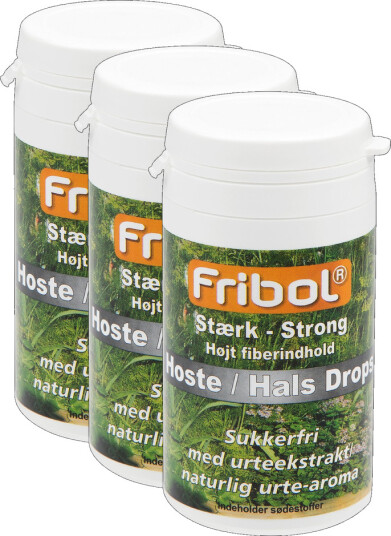 Fribol Sukkerfri Hoste/Hals Sterk x3 3 x 60 g Fribol Sukkerfri Hoste/Hals Sterk x3 3 x 60 g