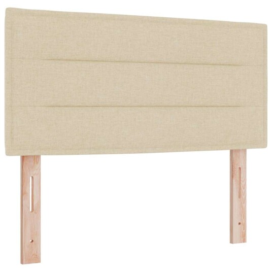 Box Spring Seng med Madrass Krem 100x200 cm Stoff
