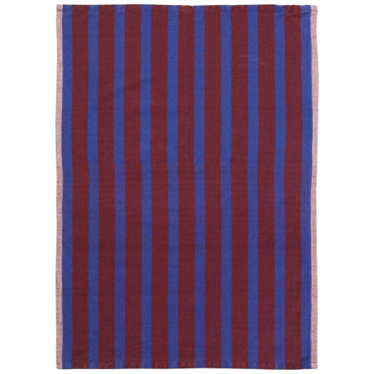 ferm LIVING Hale kjøkkenhåndkle 50x70 cm Brown-navy blue