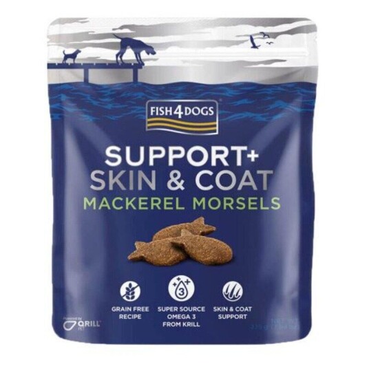 Fish4Dogs Godbiter Makrell for Sunn Hud og Pels 225 g