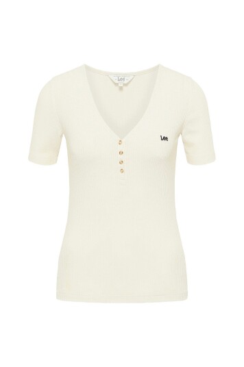 Lee - Topp SS Henley - Natur Lee - Topp SS Henley - Natur