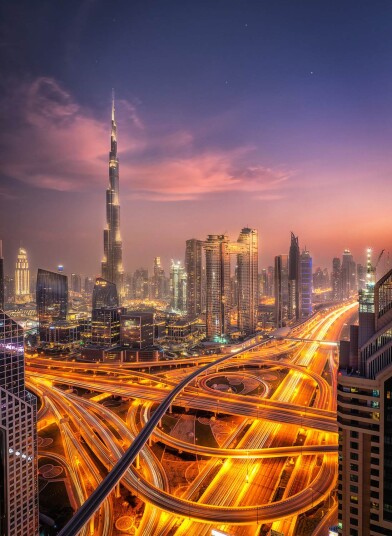Plakat Dubai Bysilhuett