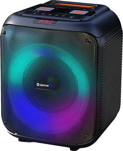 Denver BPS-250 Bluetooth Partyhøyttaler med LED-lysshow 8" Svart Denver BPS-250 Bluetooth Partyhøyttaler med LED-lysshow 8" Svart