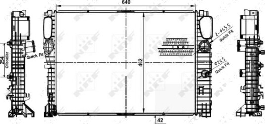 NRF 53979 Radiator motorkjøling NRF 53979 Radiator motorkjøling
