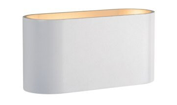 LED hvit/kobber oval vegglamper - Med G9 fatning, IP20 innendørs, 230V, uten lyskilde - Farge på huset : Hvit LED hvit/kobber oval vegglamper - Med G9 fatning, IP20 innendørs, 230V, uten lyskilde - Farge på huset : Hvit