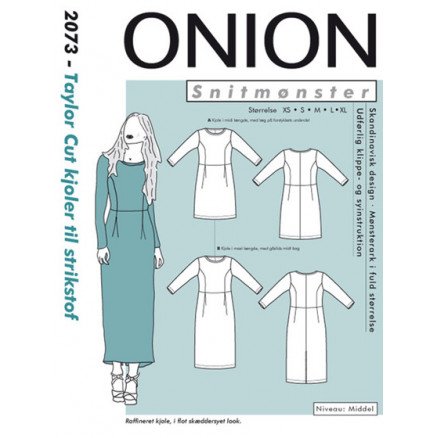 ONION Snittmønster 2073 Taylor Cut Kjoler Str XS XL