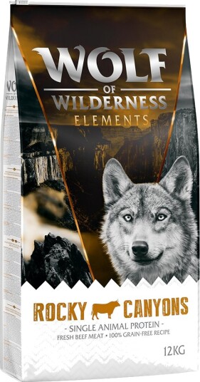 Wolf Of Wilderness Tørrfôr Monoprotein Rocky Canyons Kornfritt Okse 2 X 12 kg