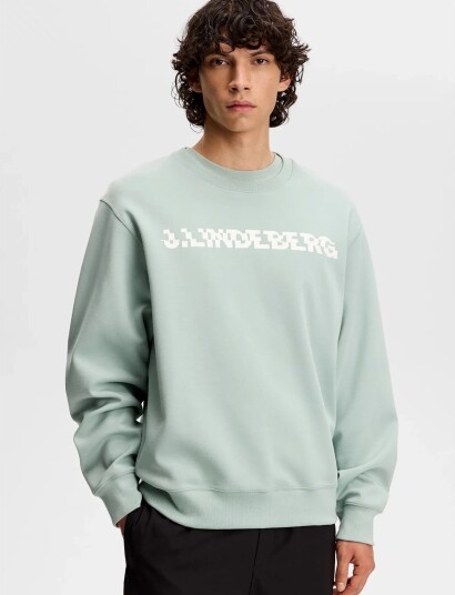 J. Lindeberg Club Printed  Crew Neck Blue M