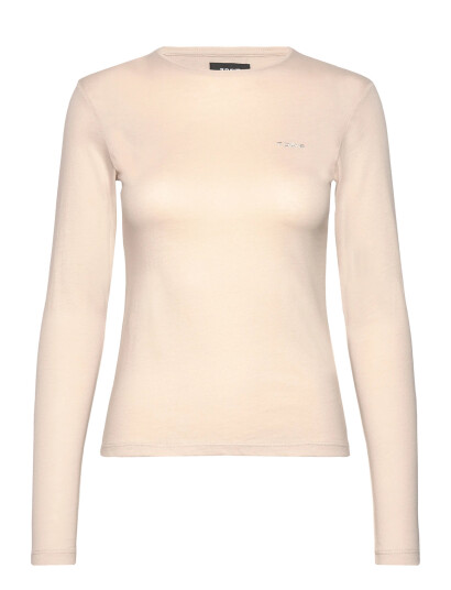 7 DAYS Active Fitted Long Sleeve Tee - Cream - XS