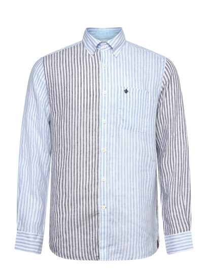 Morris Douglas Linen Mix Shirt-Classic Fit - White - S Morris Douglas Linen Mix Shirt-Classic Fit - White - S