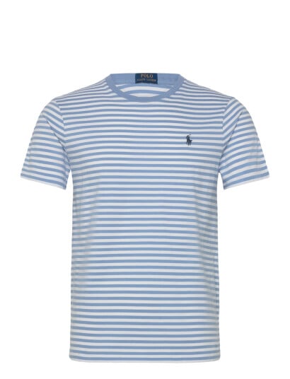 Polo Ralph Lauren Custom Slim Fit Striped Jersey T Shirt Blue XXL