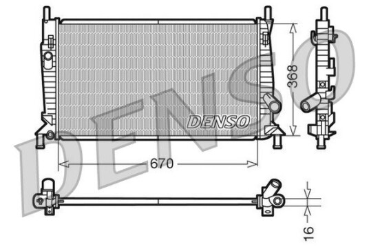 Radiator DENSO DRM10075 Radiator DENSO DRM10075