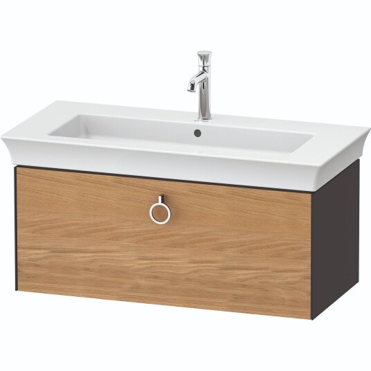 Duravit White Tulip Servantskap 1 skuff 98,4x45,8x41 cm Eik/Grafitt Høyglans