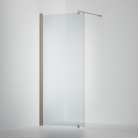 INR Iconic Nordic Rooms Dusjvegg Linc 20 Original Måltilpasset Stone / - Venstre Timeless Klart Glass