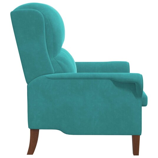  lenestol Turkis 76 x 94 x 102 cm Fløyel