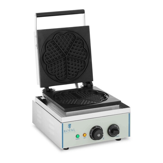 Royal Catering Vaffeljern - 1 x 1 500 Watt - hjerteformet 10010319
