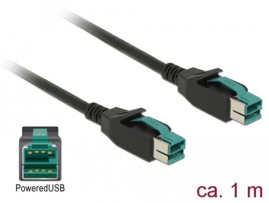 Delock Strømforsynt USB kabel 12V Til 12V 1m Delock Strømforsynt USB kabel 12V Til 12V 1m