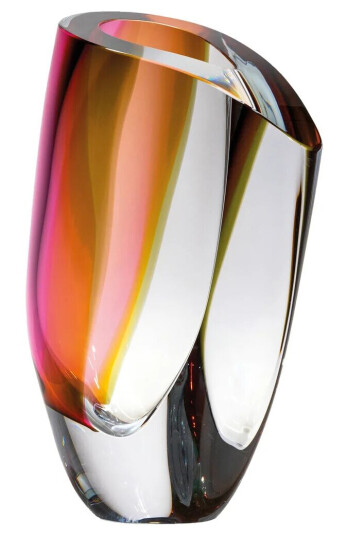 Kosta Boda Mirage vase 31 cm Grå-rød