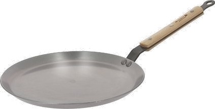 De Buyer Mineral B Bois Rund Crêpepanne Rustfritt Stål Tre 24 Cm 455 Mm