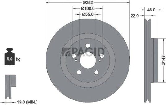 PAGID 56335NC Bremseskive