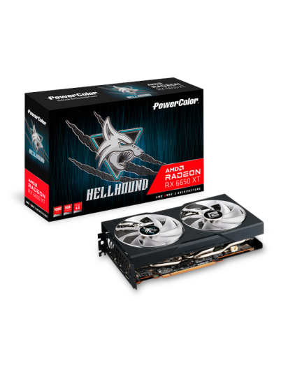 PowerColor Radeon RX 6650 XT Hellhound 8GB GDDR6 - 8GB GDDR6 RAM - Grafikkort