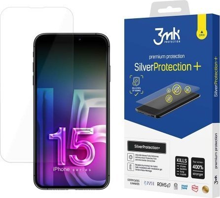 3Mk SilverProtection+ Skjermbeskytter til iPhone 15 Pro Max