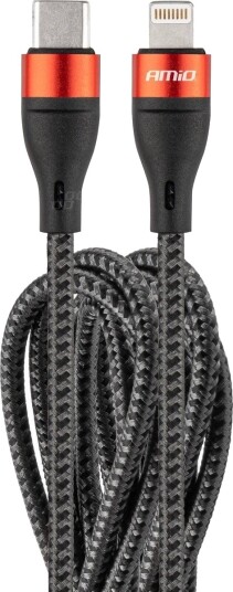 Usb-Kabel Amio Usb-C Til Lightning 2 M Svart Ami-02931