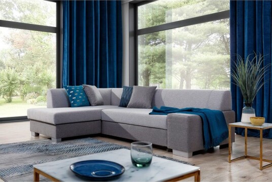 Seksjon Eltap Fabio 268x167x73 cm Sawana 21 Sawana 05 Grå Venstre