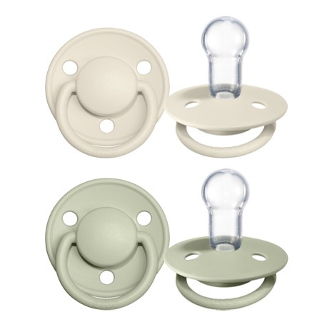 Bibs De Lux  2-pakning One Size 0-36 Mdr.Rund  Silicone,