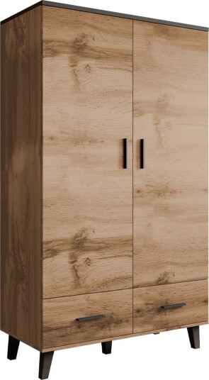Kardos Garderobe 110 cm - Natur/Svart