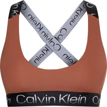 Calvin Klein BH Sport Active Icon Medium Support Bra Brun Large Dame Calvin Klein BH Sport Active Icon Medium Support Bra Brun Large Dame