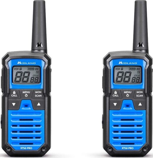MIDLAND Walkie Talkie XT50 Pro Duo Svart/Blå MIDLAND Walkie Talkie XT50 Pro Duo Svart/Blå