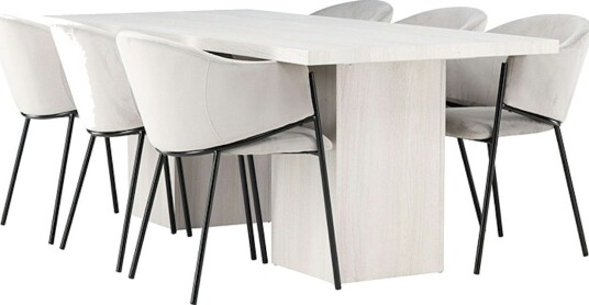 Spisegruppe Venture Home Olga med 6 Evelina Stoler
