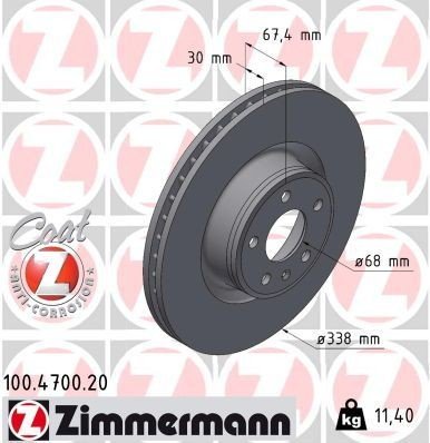 Bremseskive ZIMMERMANN 100.4700.20