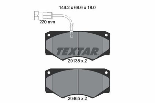 Bremseklosser TEXTAR 2913801