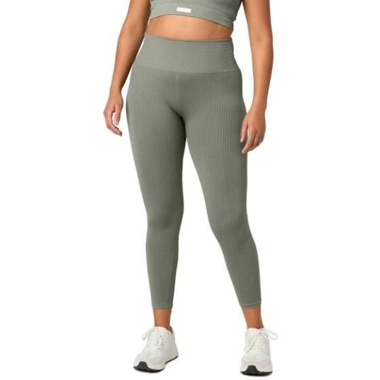 Bjørn Borg Studio Seamless Rib Tights Dame Gn/Vetiver S