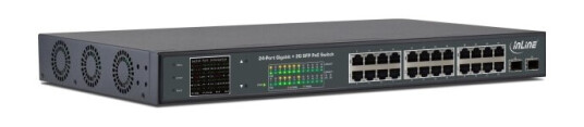 Inline 32324P, Gigabit Ethernet (10/100/1000), Full Tosidig, Strøm Over Ethernet (Poe), Rack-Montering, 1U