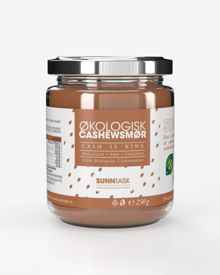 SunnRask Økologisk Cashewsmør 250g
