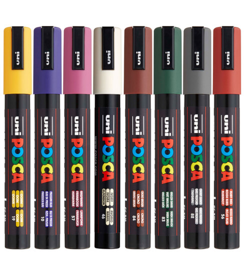 Posca PC-5M Deep Colours 8-sett Posca PC-5M Deep Colours 8-sett