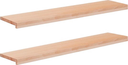 vidaXL Trappetrinn 2 stk. 110 x 30 x 2 cm Naturlig Massiv bøketre