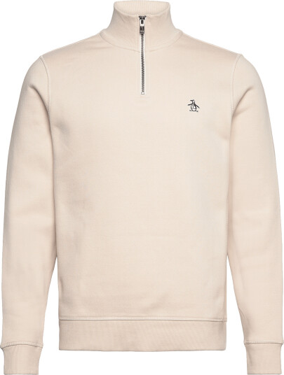 Original Penguin L/S Fleece Quarter Z Cream XL