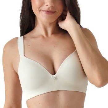 sassa BH Rhombus Jacquard Non-Wired Bra Benhvit polyamid C 80 Dame