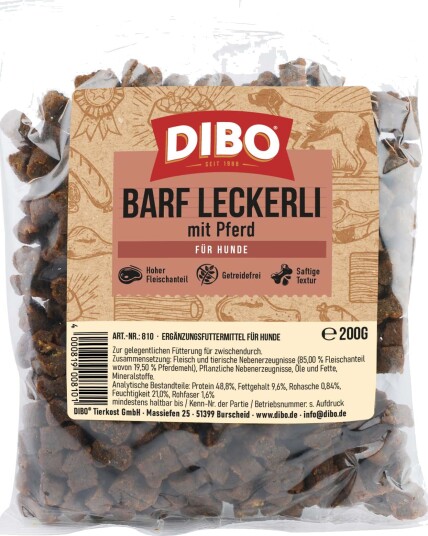 Dibo Barf Godbit Med Hest Sparepakke 2 X 200 G