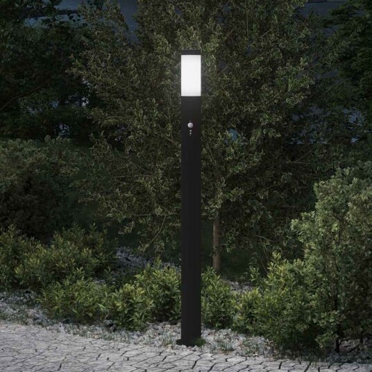 vidaXL Pullertlampe med sensor 110 cm rustfritt stål IP44