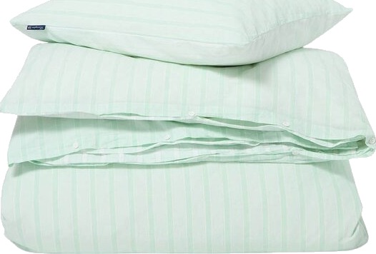 Lexington Sengesett percale 200x220 cm hvit/grønn stripete