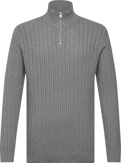 Lindbergh | Recycle Structure Knit 1/2 Ziprecycle Structure Knit 1/2 Zip | S