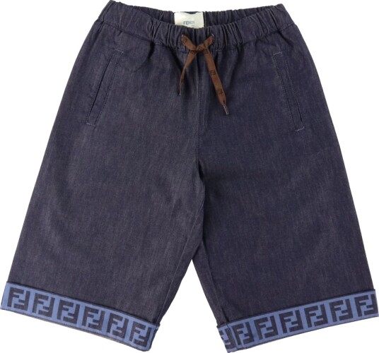 Fendi Shorts   Navy m. Logotape   Fendi   12 år 152   Shorts   Blå