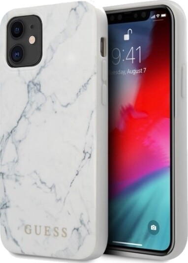 Guess Apple Iphone 12 Mini 5.4'' Pc/Tpu Marble Cover White
