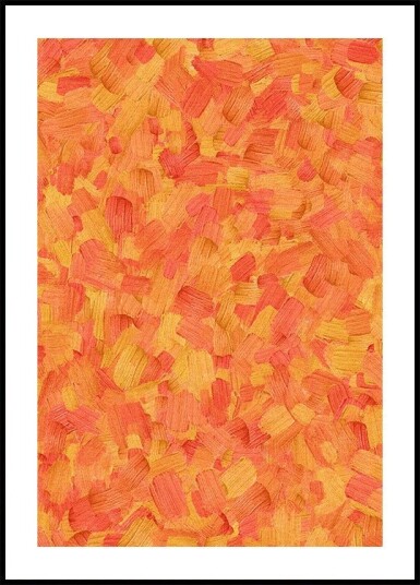 The Abstract Orange Poster Plakat / 21x30cm