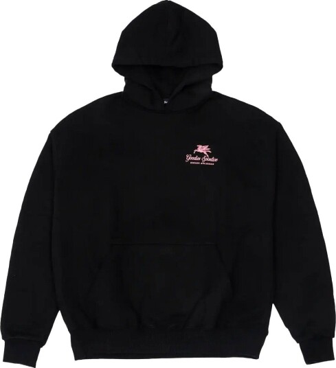 Goodies Sportive 550Gms Premium Boxy Hoodie Black Contrast Embroidery - BLACK - XL